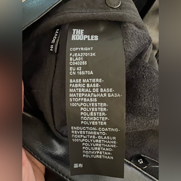 The Kooples
Coated Faux Leather Straight Leg Pants Size FR 42/ US 10 & 38/ 6 NWT - Picture 12 of 14